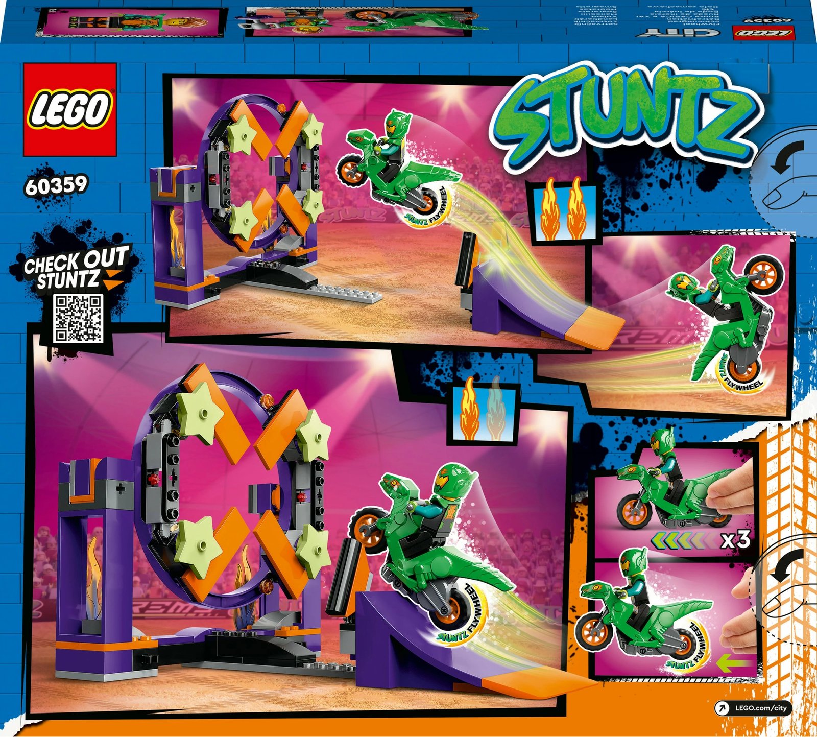 Set ndërtimi LEGO City Dunk Stunt Ramp Challenge 60359, 144 pjesë, shumëngjyrësh