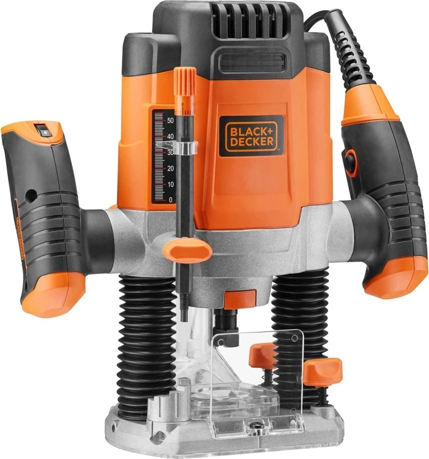 Router elektrik BLACK+DECKER KW1200EKA-QS, Gri/Portokalli