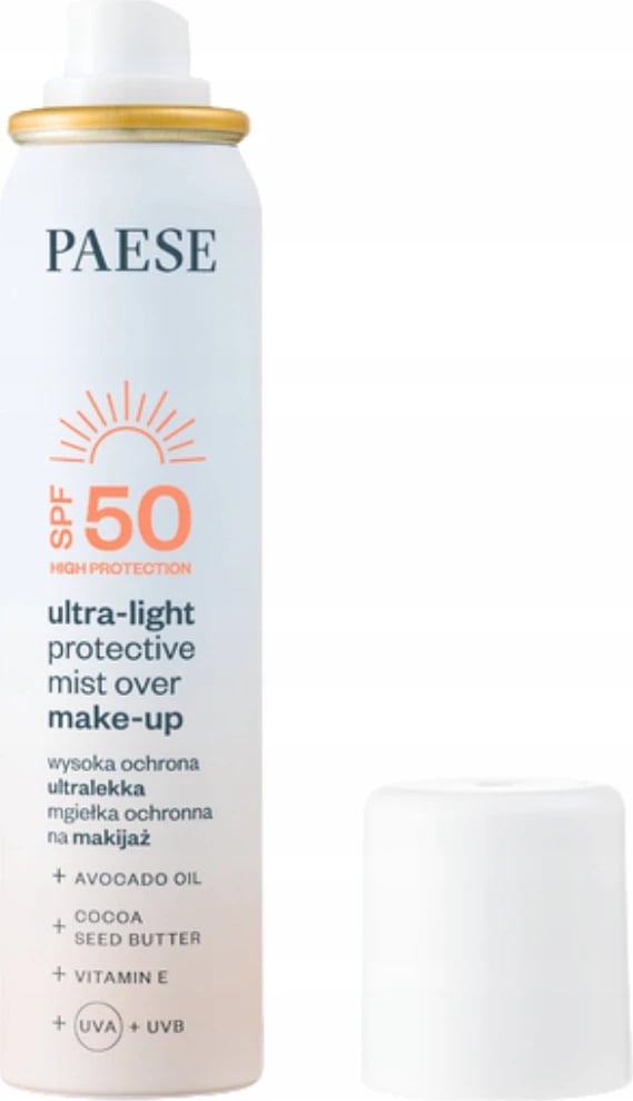 Mist mbrojtëse për fytyrë Paese Ultralight Protective Mist SPF50 për femra, 75ml