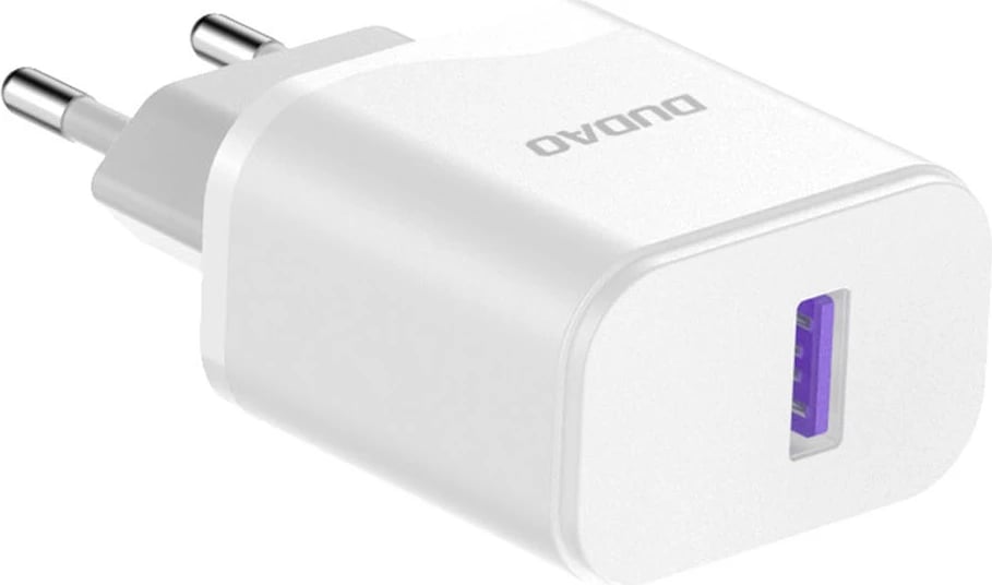 Karikues rrjeti Dudao A20EU me kabllo USB-A në Lightning, 18W, Bardhë