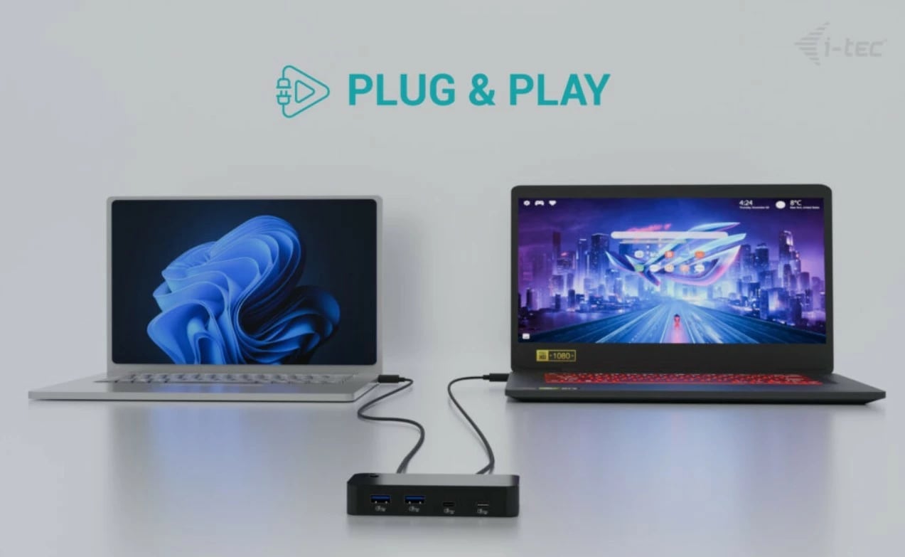 HUB KVM universal i-tec CAKVMHUB2A2C, 2x USB-C, 2x USB-A 3.0, i zi