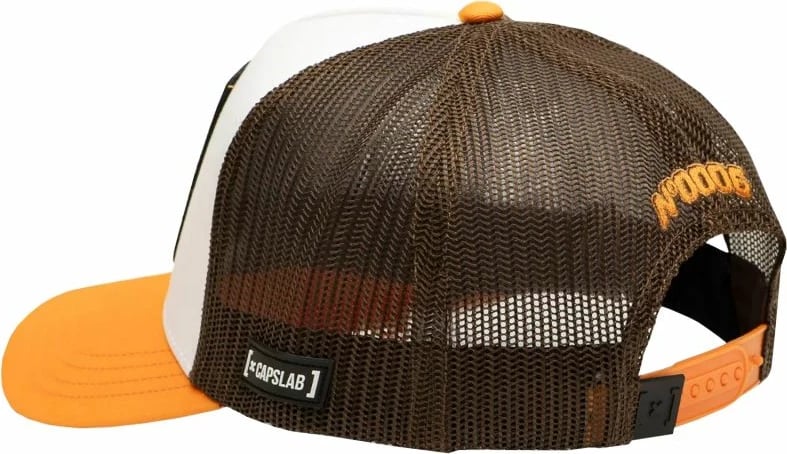 Kapelë për meshkuj Capslab, e bardhë-portokalli