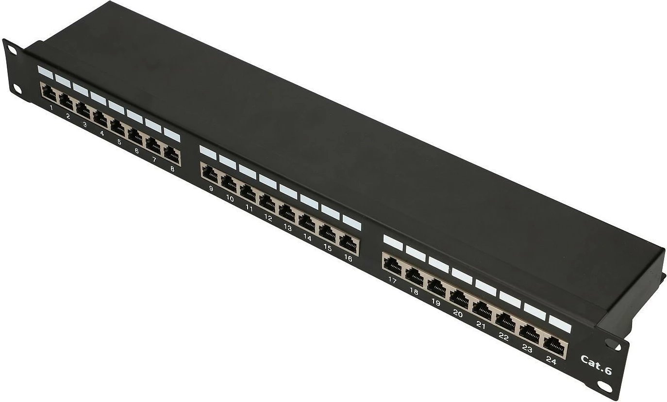 Patch panel Extralink EX.9830, 24 porta, CAT6, 1U, i zi
