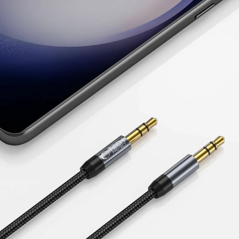 Kabllo audio Tech-Protect UltraBoost, 3.5mm mini jack në 3.5mm mini jack, 1.5m, e zezë Kabllo audio Tech-Protect UltraBoost, 3.5mm mini jack në 3.5mm mini jack, 1.5m, e zezë