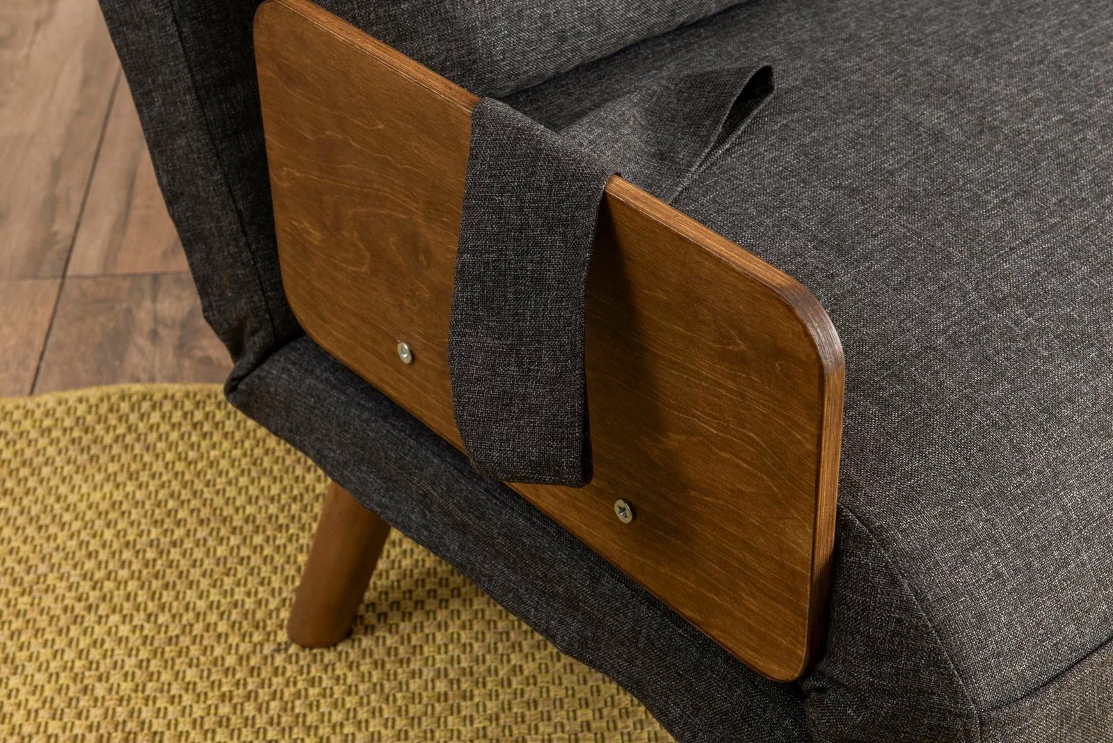 Divan-krevat dy vendesh, Cosmo, ngjyrë gri e errët