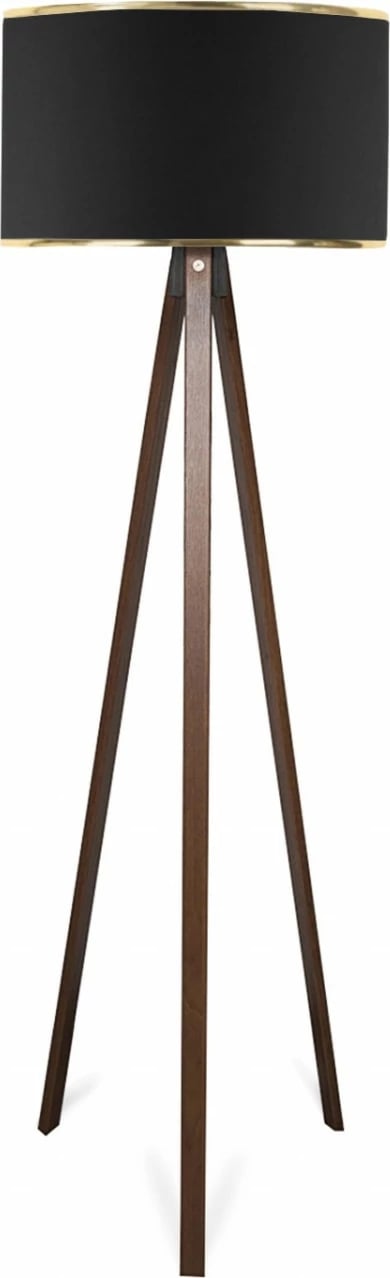Llambë dyshemeje Opviq, AYD-2983, dru, kapak tekstili, ngjyrë e zezë, 140 cm