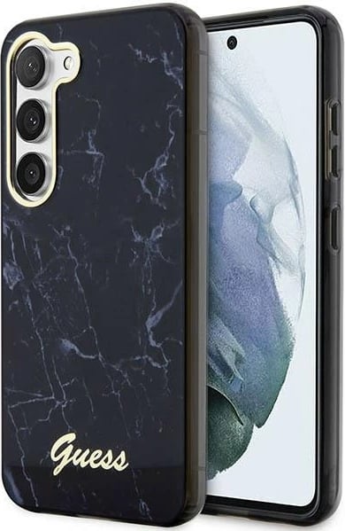 Mbështjellës Guess GUHCS23SPCUMAK për Samsung Galaxy S23, hardcase, i zi