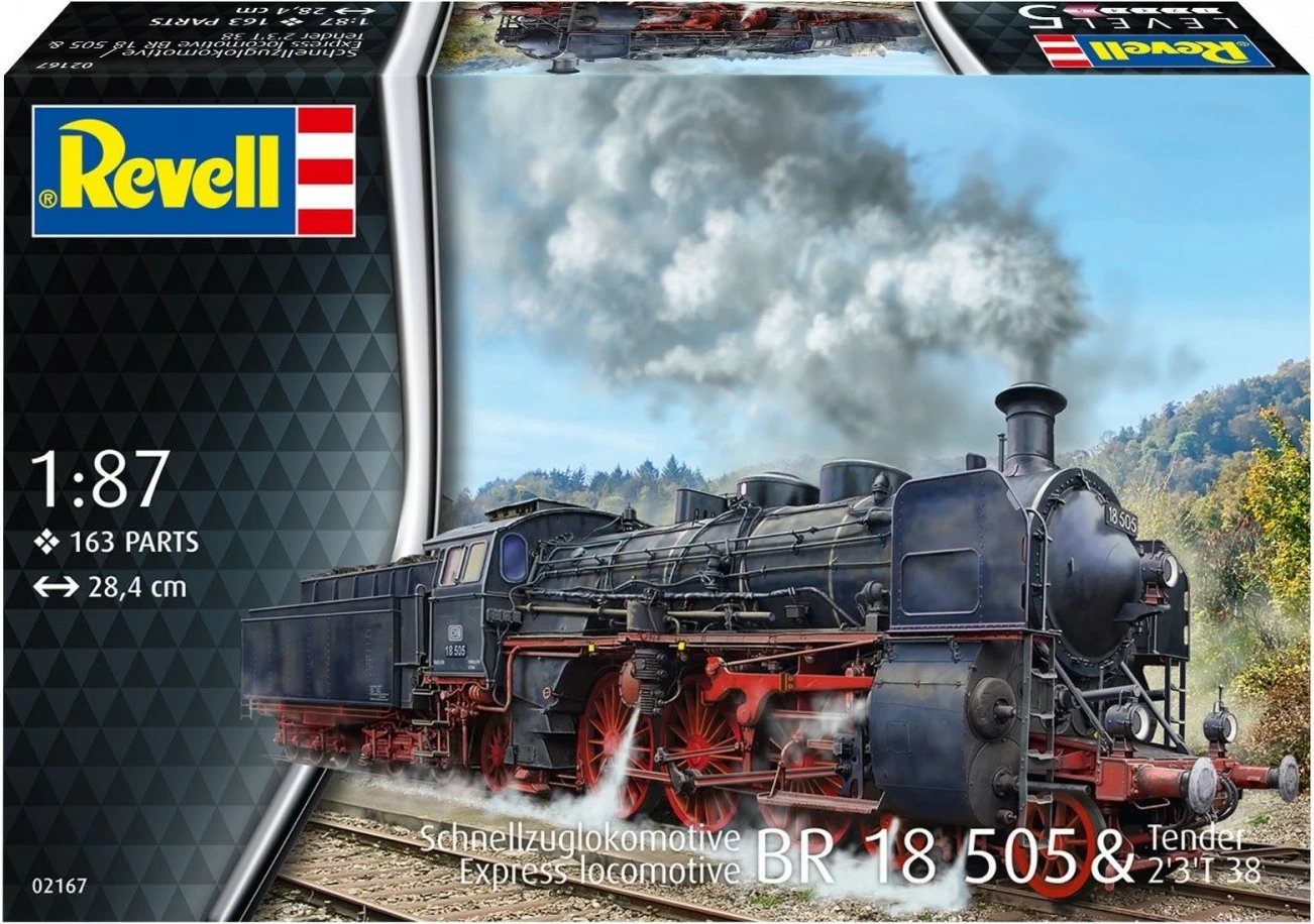 Model treni Revell BR 18 505, 1:87, 163 pjesë, plastik