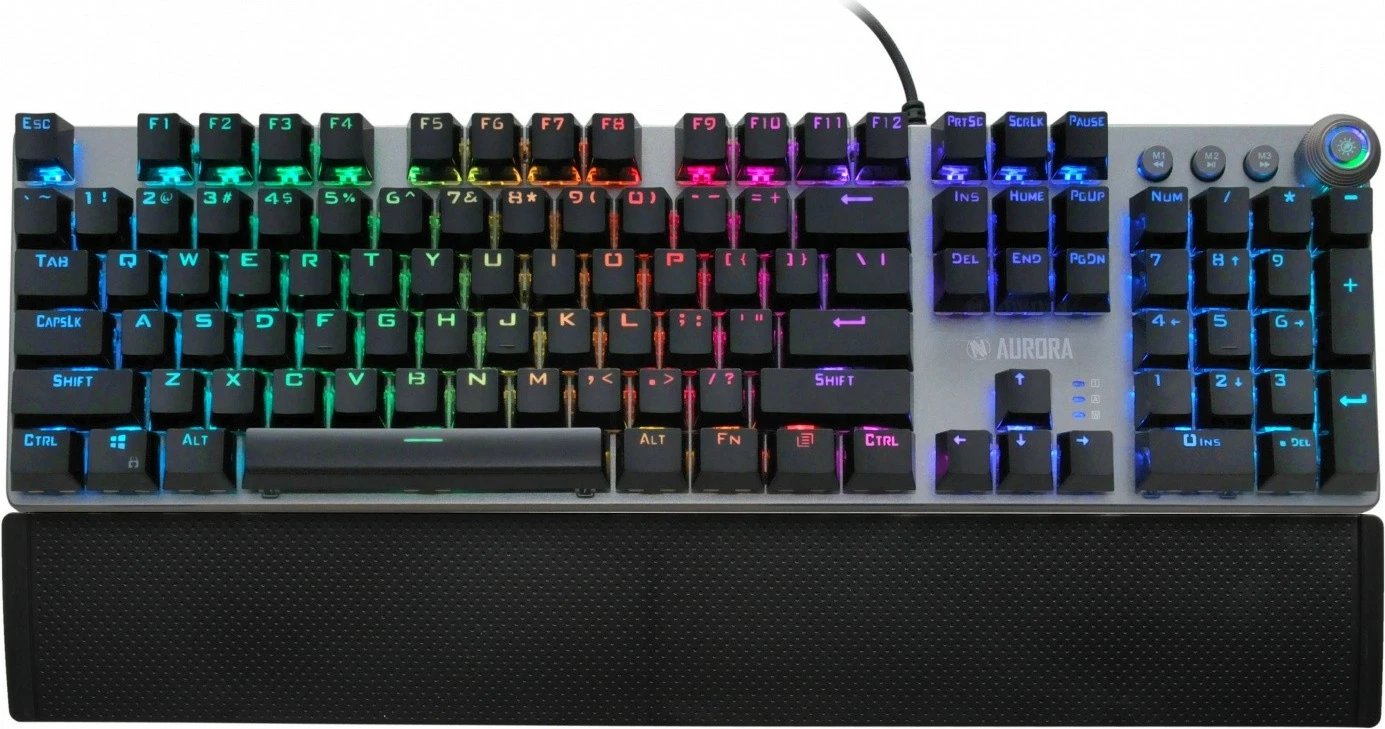 Tastierë mekanike gaming iBOX Aurora K-4, RGB, me kabllo, Titanium