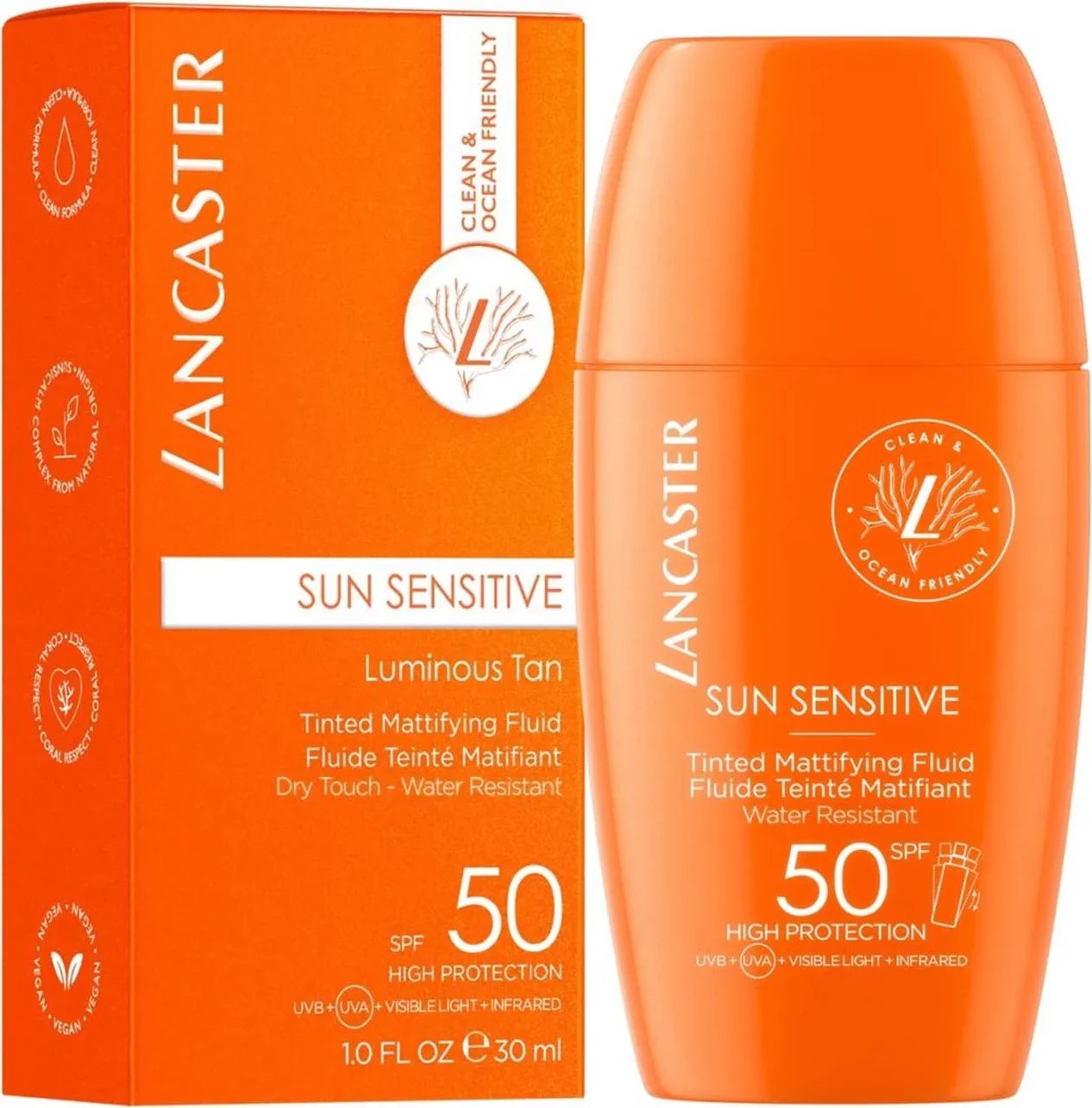 Krem dielli matifikues me ngjyrë Lancaster Sun Sensitive unisex 30ml