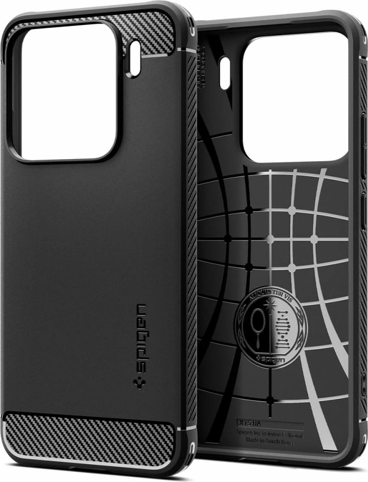 Mbështjellës Spigen Rugged Armor për Xiaomi 15, i zi mat