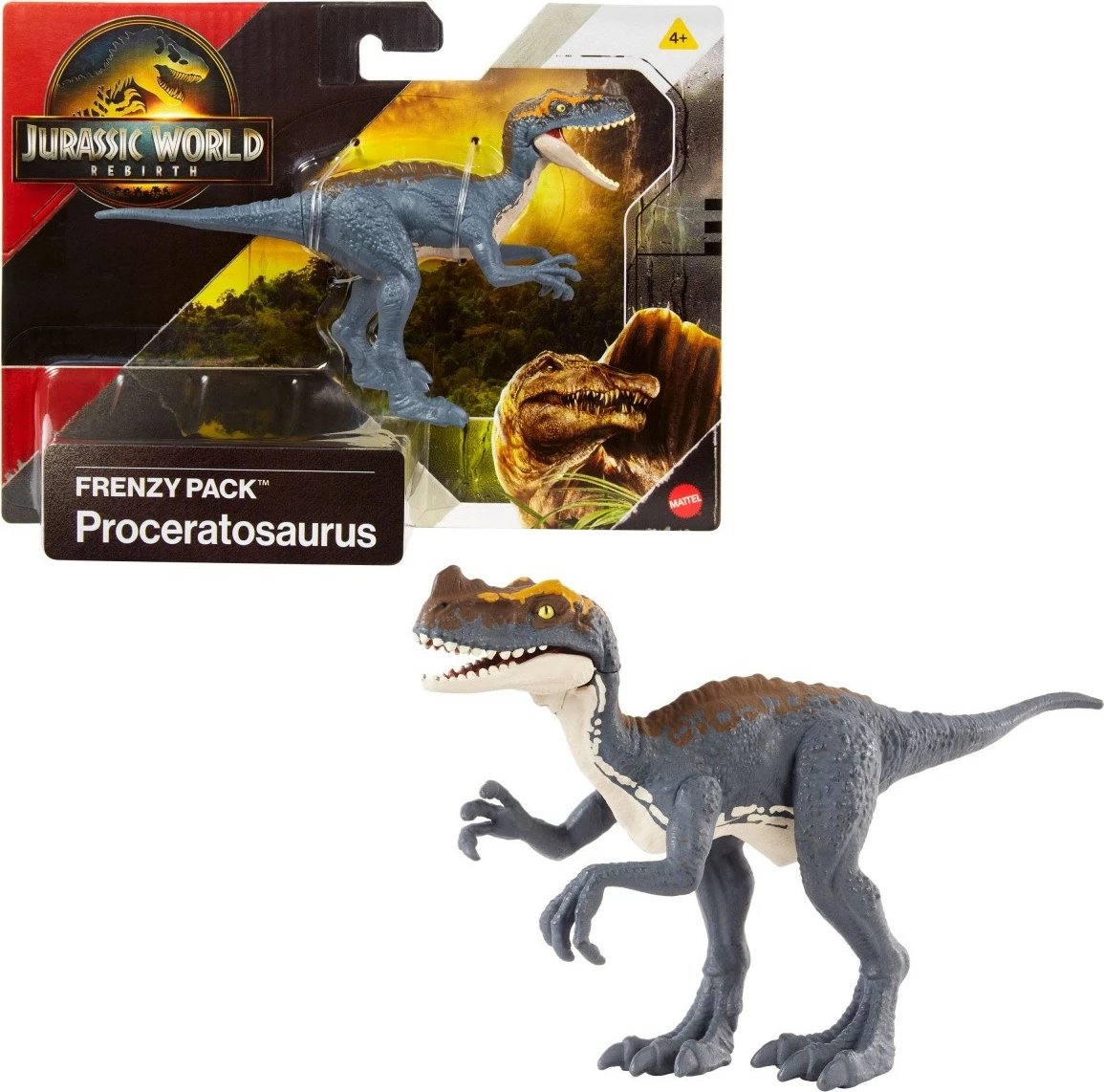Figurë aksioni Jurassic World Mattel Proceratosaurus, plastikë, gri
