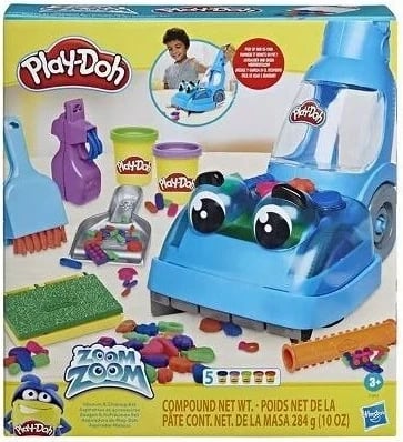 Set lodrash Play-Doh Zoom Zoom Vacuum & Cleanup, Hasbro, shumëngjyrësh