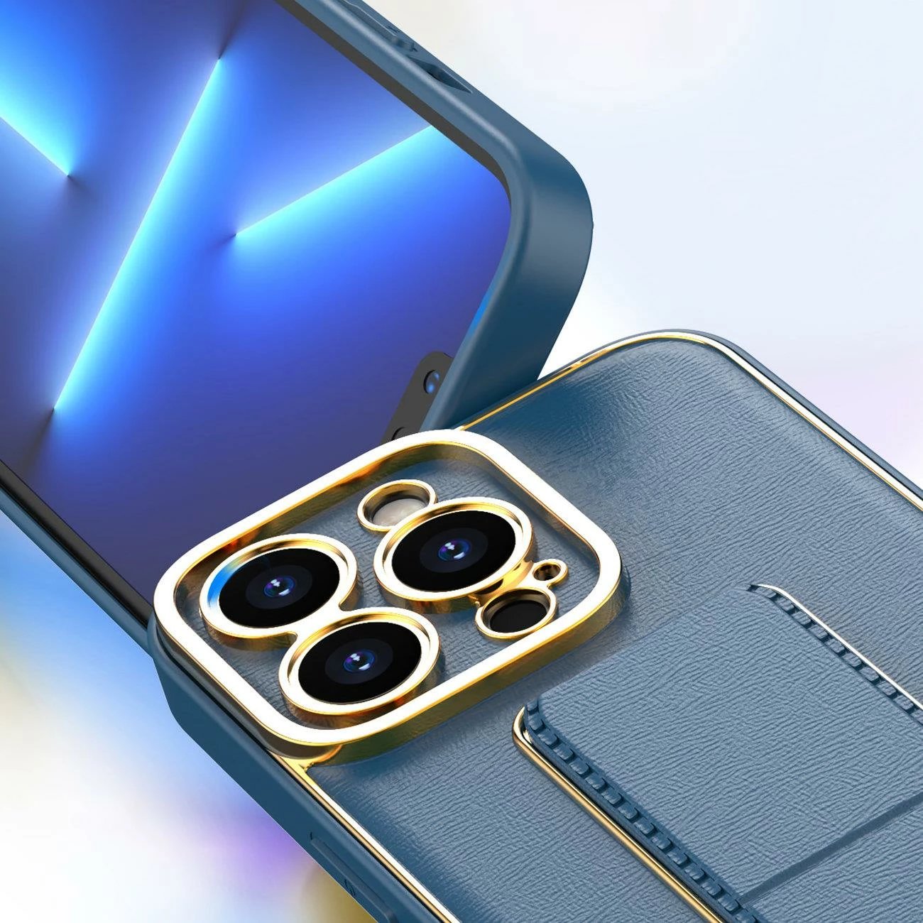Mbështjellës Hurtel Kickstand Case për Samsung Galaxy A13, silikon, kaltër