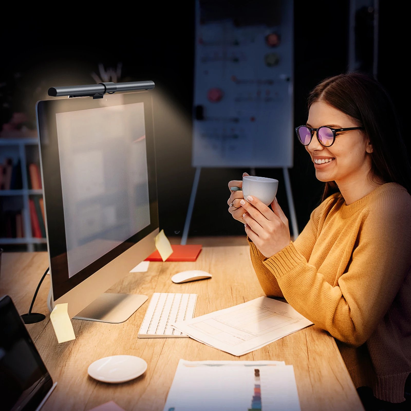 Llambë ekrani Elesense Choetech E1132, LED, 7W, 0.5m, USB-A, Gri