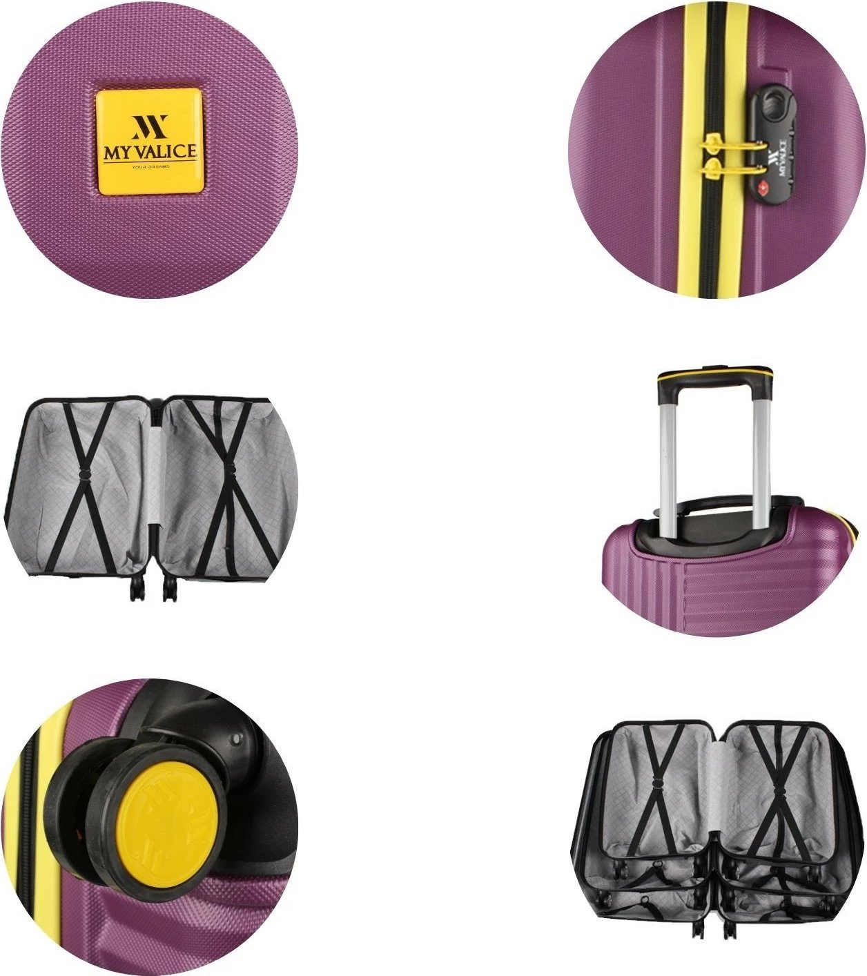 Valixhe udhëtimi Zoozie Bags, ngjyrë damson, 8531