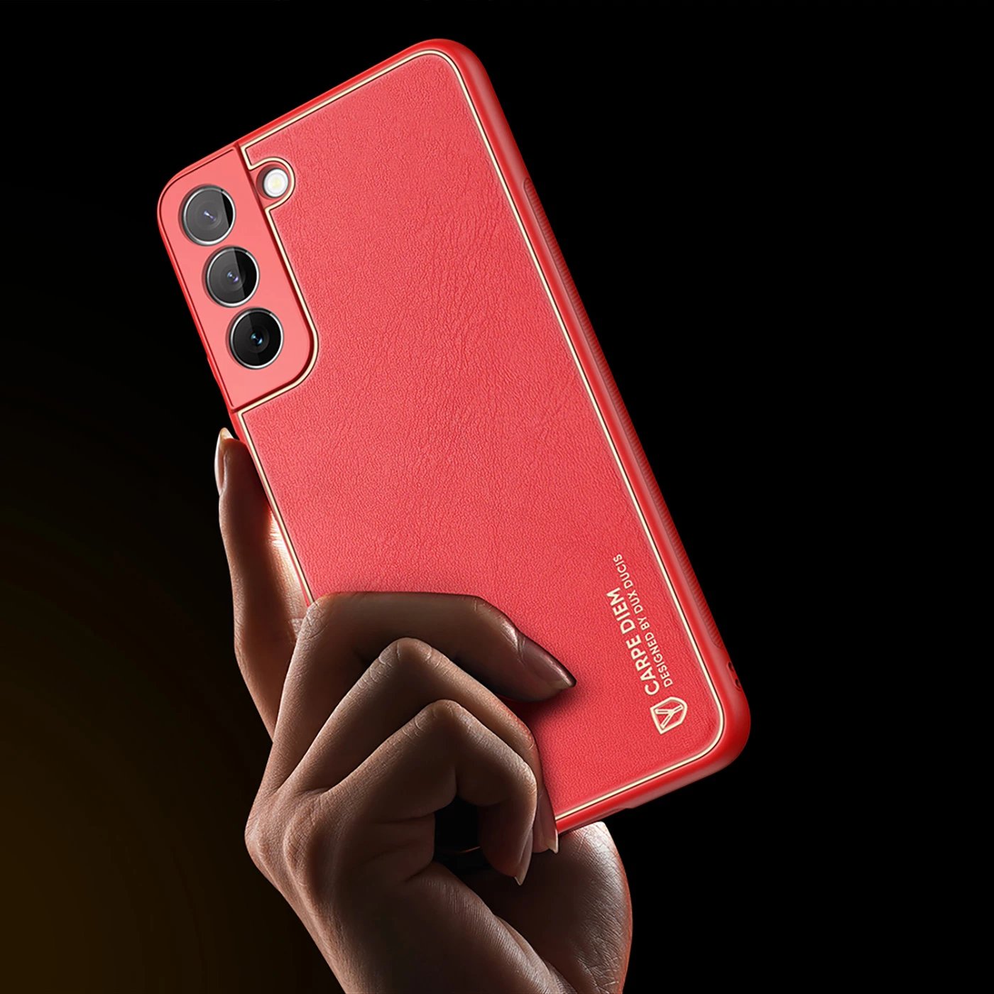Mbështjellës Dux Ducis Yolo për Samsung Galaxy S22+, lëkurë ekologjike, Kuq