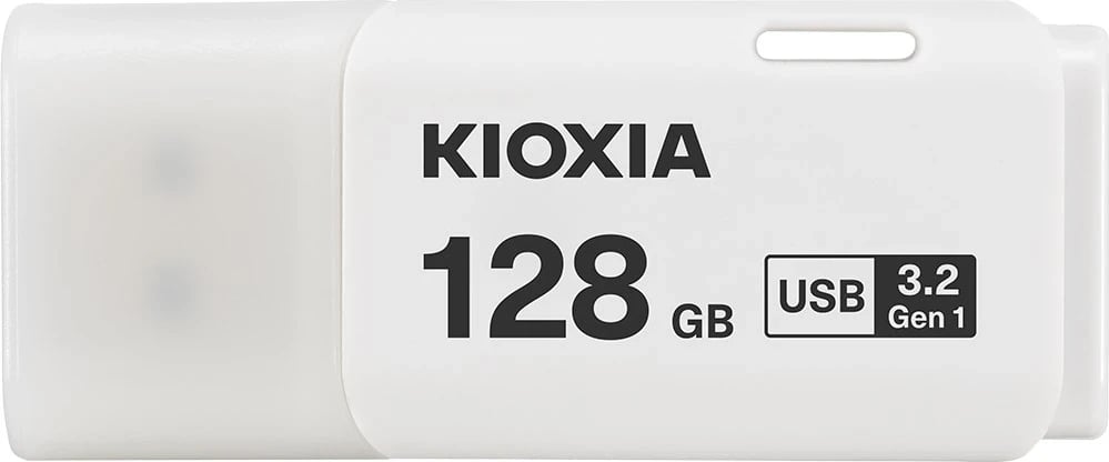 USB Flash Drive Kioxia TransMemory U301, 128 GB, USB Type-A 3.2 Gen 1, i bardhë