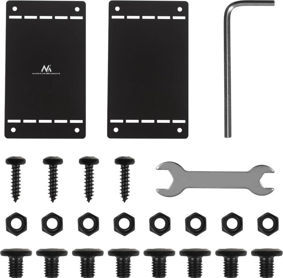 Organizues kabllosh Maclean MC-107 B, kompakt, nën tavolinë, i zi