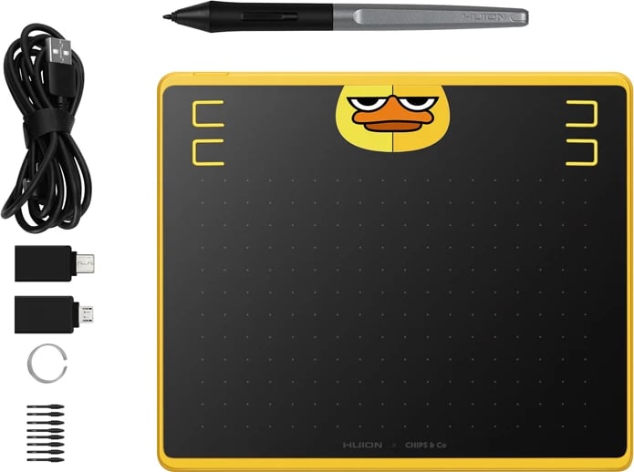 Tablet grafik Huion HS64 SE, 160x102 mm, 8192 nivele presioni, i verdhë