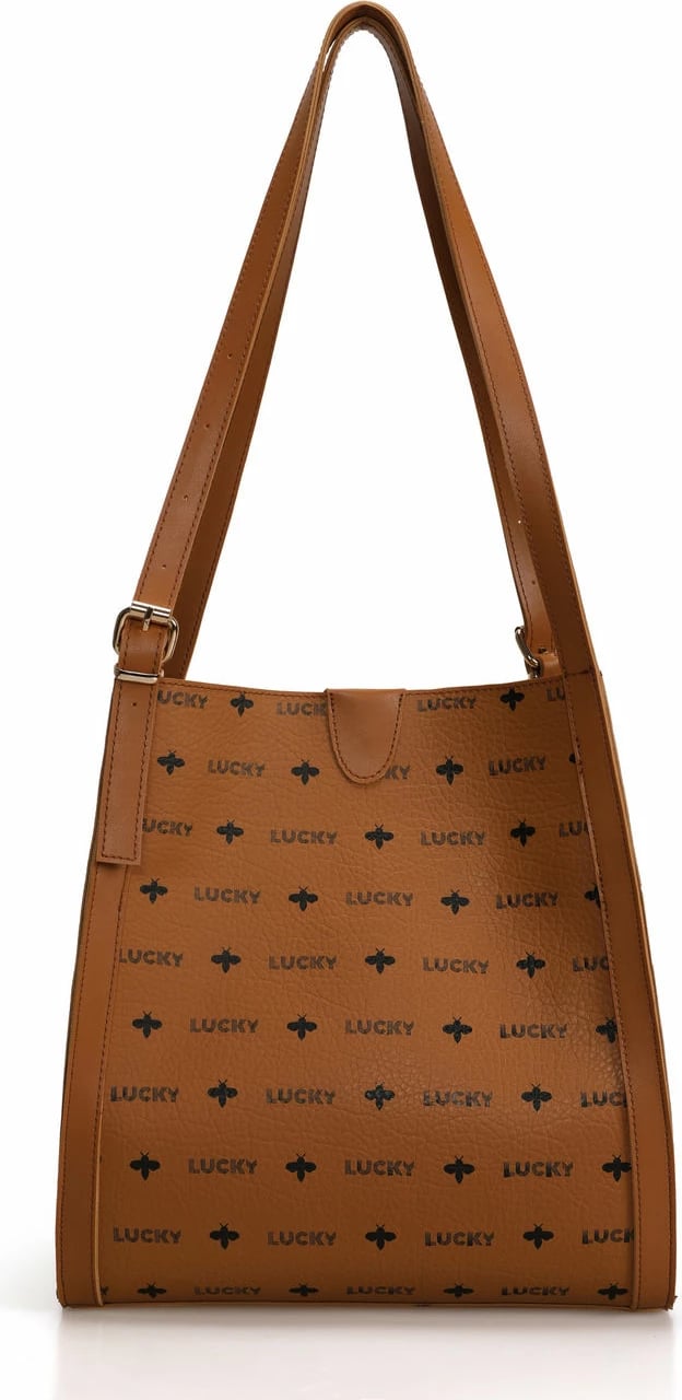 Tote bag ngjyrë mustard Lucky Bees, 352