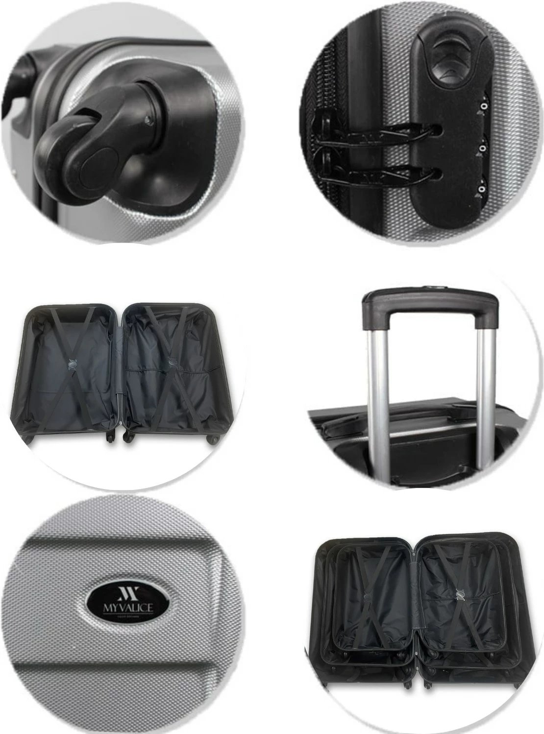 Set valixhesh (2 copë), ngjyrë ari, Zoozie Bags, 6516