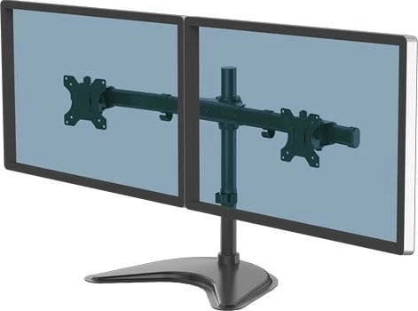 Krah monitori Fellowes Seasa, dyfishtë, freestanding, për 2 monitorë deri 27", i zi
