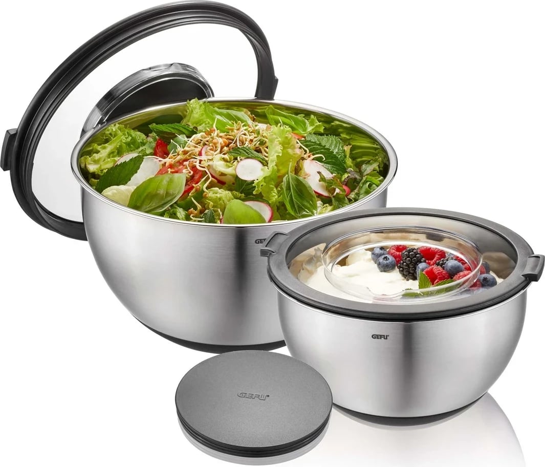 Set 2 tasa GEFU Muovo G-35055, plastikë, ngjyrë çelik inox