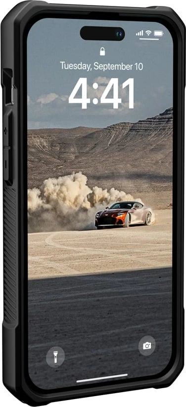 Mbështjellës Urban Armor Gear Monarch për celular Apple, 6.1", i zi