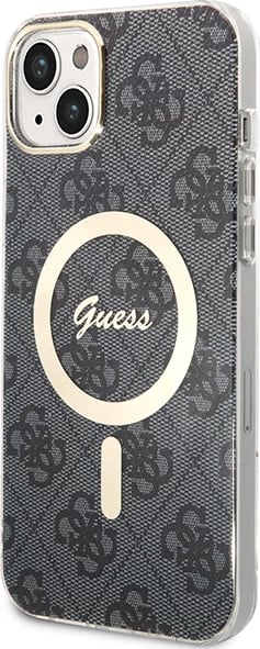 Set mbështjellës Guess GUBPP14SH4EACSK me karikues wireless për iPhone 14 6.1", i zi, MagSafe