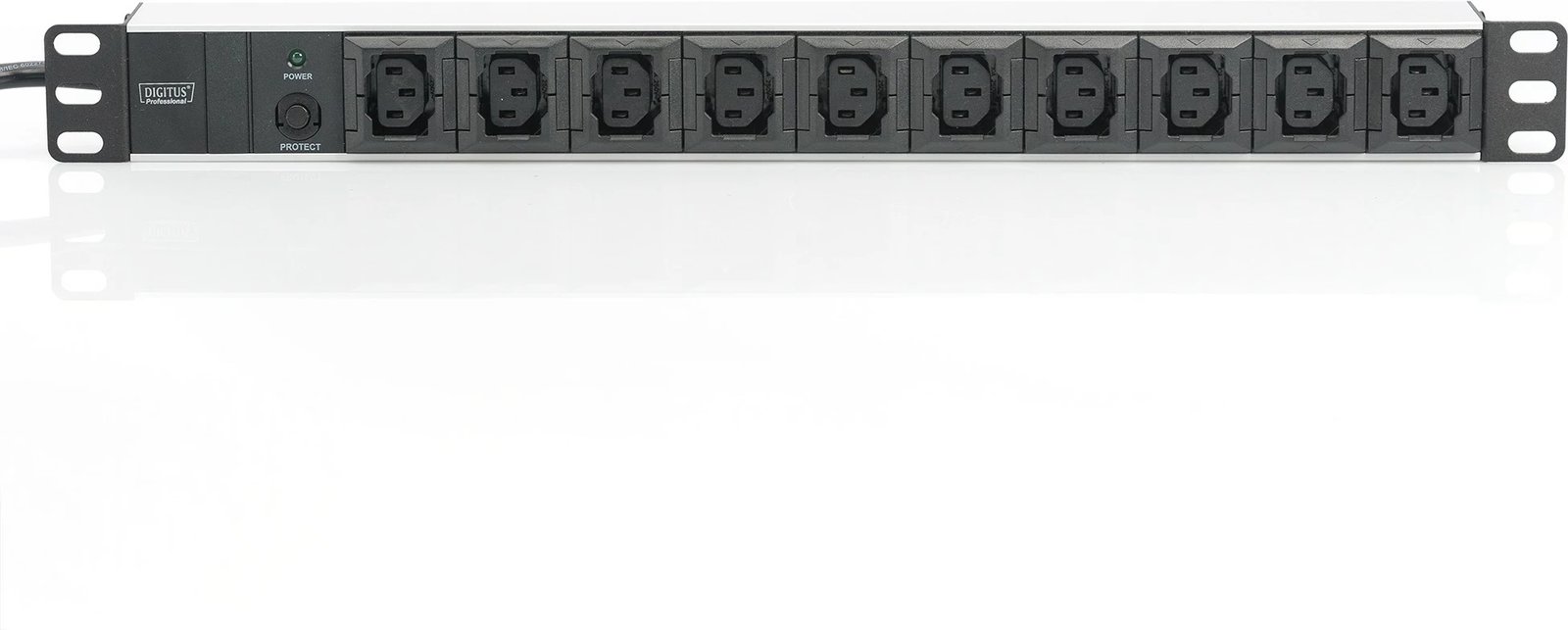 Panel shpërndarës energjie Digitus, 10 dalje, 2m, i zi
