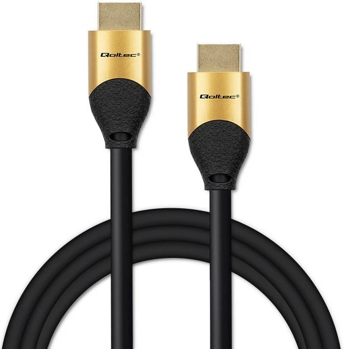 Kabllo HDMI Qoltec 50356, Ultra High Speed 2.1, 3m, 8K, e zezë