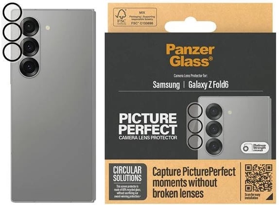 Mbrojtës kamerash PanzerGlass për Samsung Galaxy Z Fold 6, Transparent