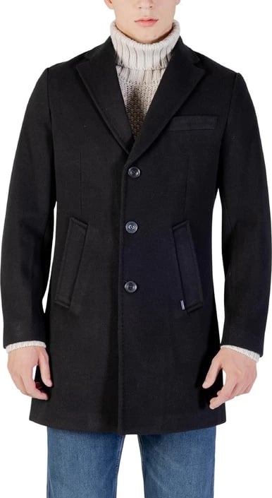 Pallto Gianni Lupo meshkuj, e zezë