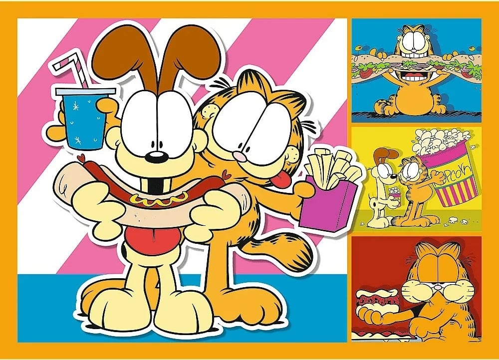 Puzzle 4n1 Trefl Garfield loves lasagna, 207 pjesë, për fëmijë