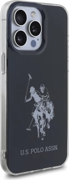 Mbështjellës U.S. Polo Assn. USHCP15XTPUHRBK për iPhone 15 Pro Max 6.7", Shiny Big Logo, zi