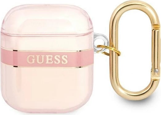 Mbështjellës Guess GUA2HHTSP për AirPods 1/2, Strap Collection, Rozë