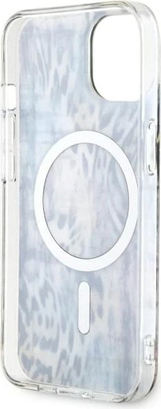 Mbështjellës Guess Leopard MagSafe për iPhone 14, Blu