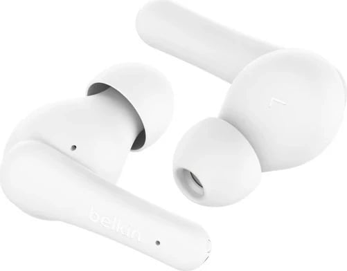 Kufje Belkin SoundForm Rhythm, wireless, Bluetooth 5.3, mikrofon, të bardha