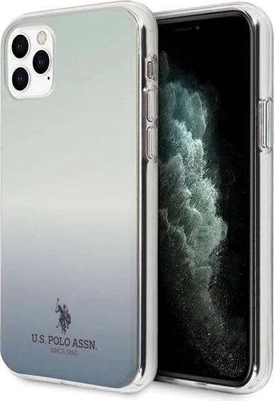 Mbështjellës U.S. Polo Assn. USHCN58TRDGLB për iPhone 11 Pro, Pattern Gradient, Kaltër