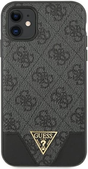 Mbështjellës Guess 4G Triangle Collection për iPhone 11/XR, 6.1", Gri
