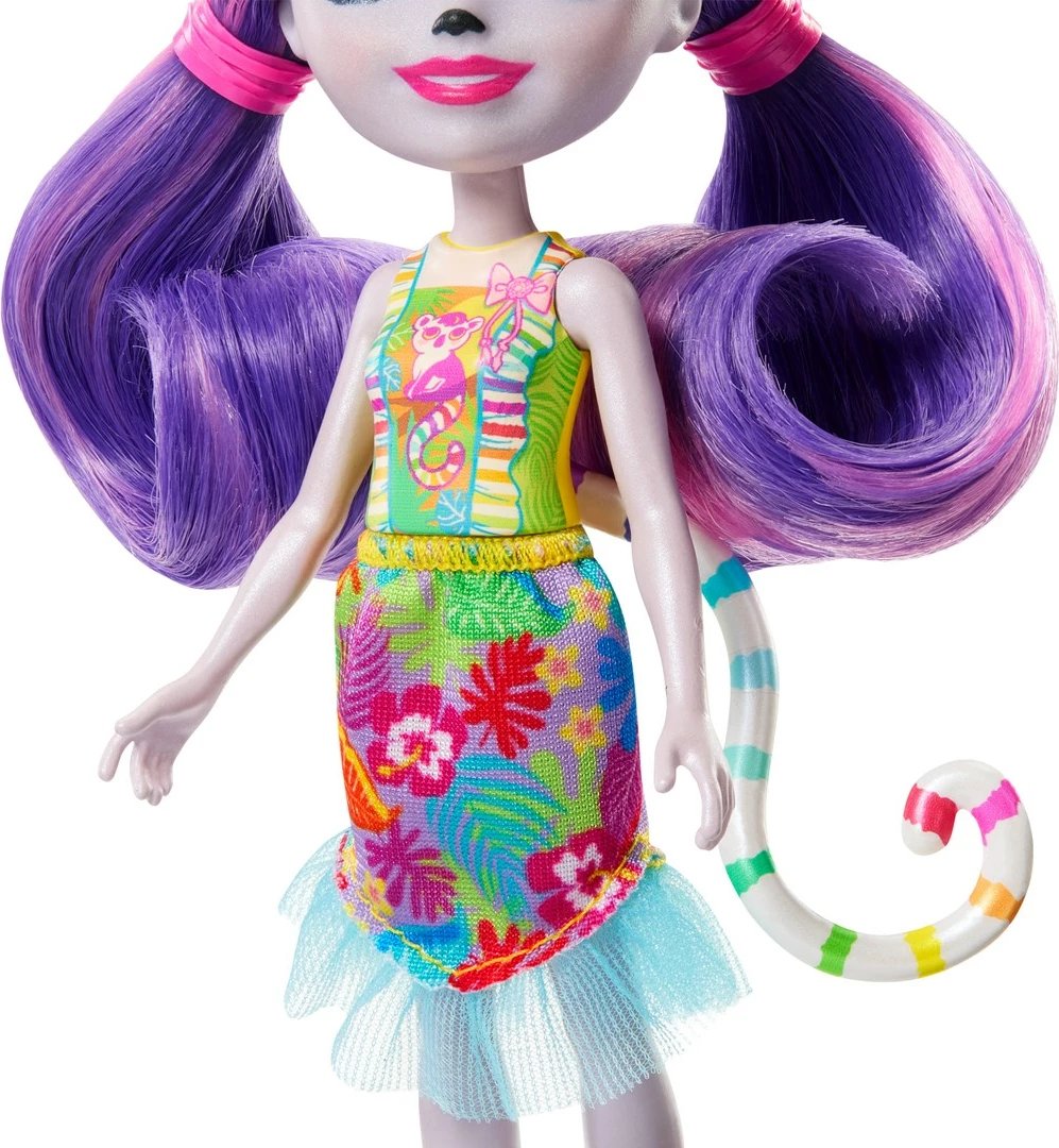 Lodra Enchantimals MATTEL Lorinda Lemur Family, Multikolor