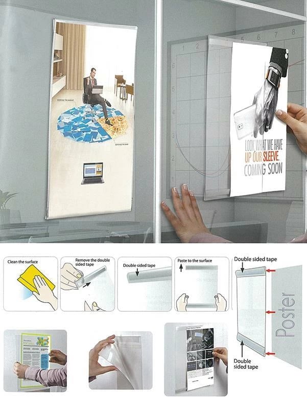 Mbajtës i dokumenteve M&T, A4, vertikal, transparent