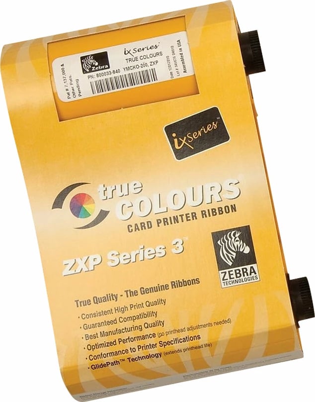 Ribon ngjyrash Zebra, ZXP Series 3, 800033-840, YMCKO, 200 printime