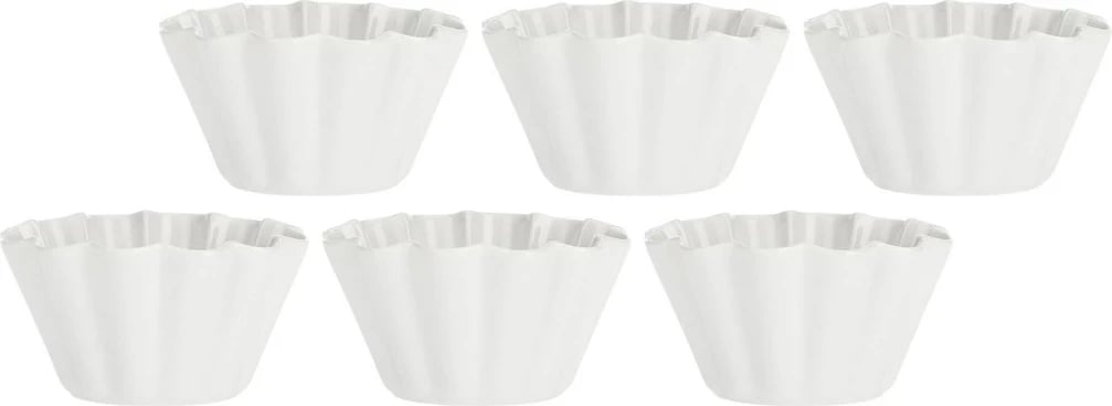 Set i 6 tasave të vegjël Arezzo, LA PORCELLANA BIANCA, 9 cm, Bardhë