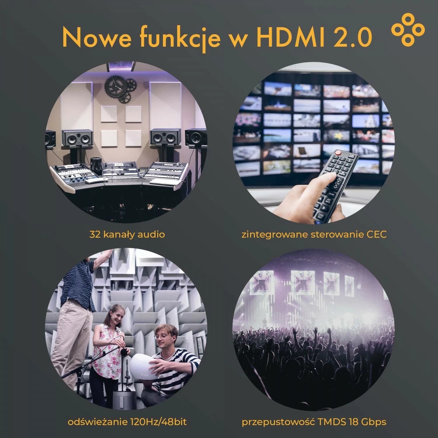Kabel HDMI Claroc 2.0 AOC 4K@60Hz 30m