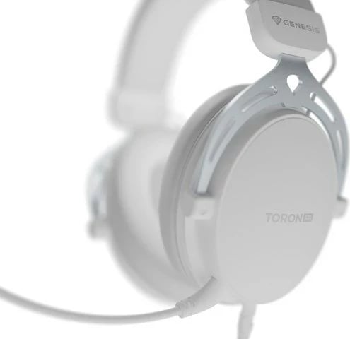 Kufje Genesis Toron 531, me mikrofon të ndashëm, për lojtarë, të bardha