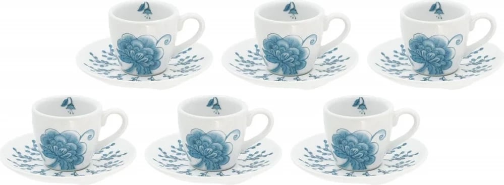 Set filxhanë kafeje Rose&Tulipani Oniria, 90 ml, 6 copë