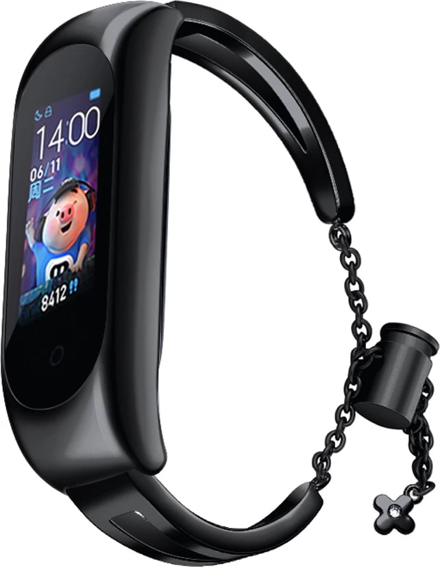 Rrip metalik zëvendësues Hurtel për Xiaomi Mi Band 3/4/5/6, i zi