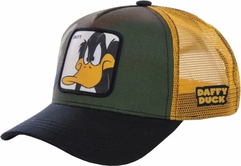 Kapelë për meshkuj Capslab, me Daffy Duck, jeshile dhe e verdhë